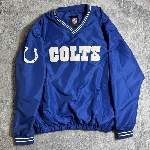 Indianapolis Colts Jacket Pullover Bottom Quarter Zip NFL Men’s XL NWOT - Picture 1 of 7